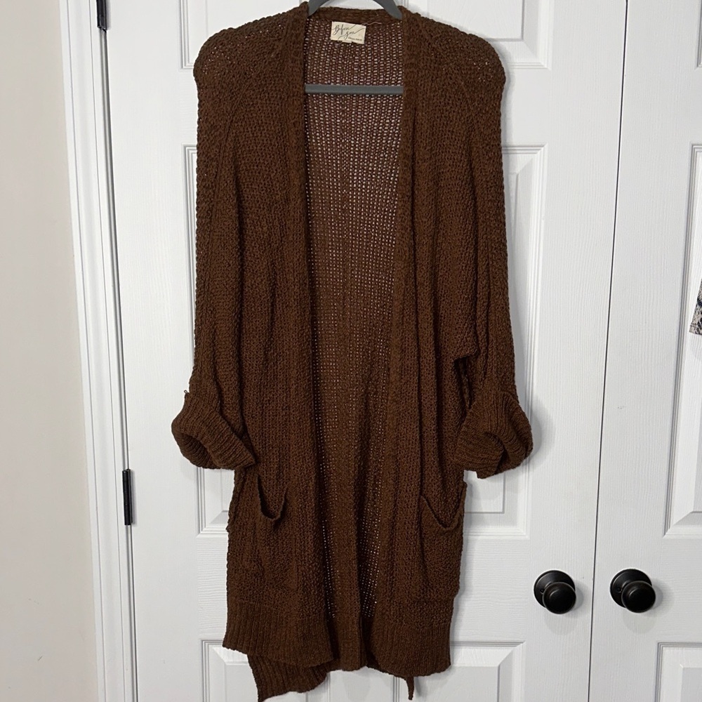 Cozy Brown Knit Cardigan